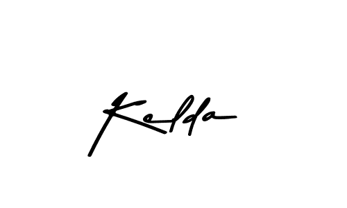How to make Kelda name signature. Use Asem Kandis PERSONAL USE style for creating short signs online. This is the latest handwritten sign. Kelda signature style 9 images and pictures png