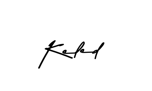 Use a signature maker to create a handwritten signature online. With this signature software, you can design (Asem Kandis PERSONAL USE) your own signature for name Keled. Keled signature style 9 images and pictures png