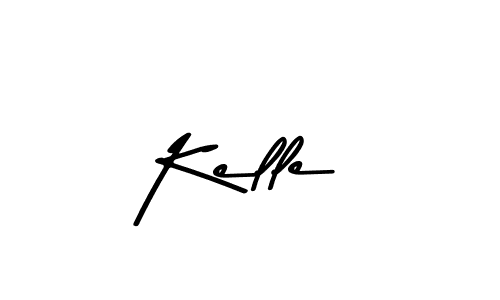 Create a beautiful signature design for name Kelle. With this signature (Asem Kandis PERSONAL USE) fonts, you can make a handwritten signature for free. Kelle signature style 9 images and pictures png