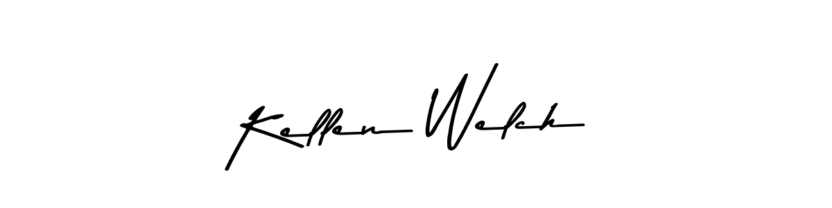 Create a beautiful signature design for name Kellen Welch. With this signature (Asem Kandis PERSONAL USE) fonts, you can make a handwritten signature for free. Kellen Welch signature style 9 images and pictures png