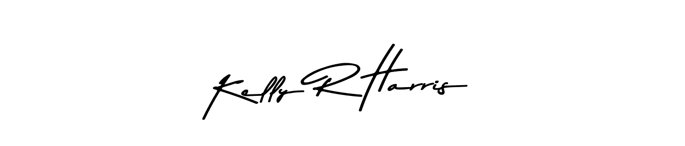 Create a beautiful signature design for name Kelly R Harris. With this signature (Asem Kandis PERSONAL USE) fonts, you can make a handwritten signature for free. Kelly R Harris signature style 9 images and pictures png