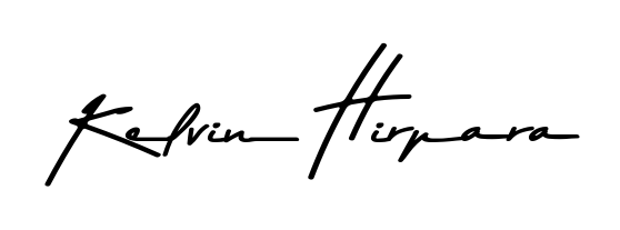 Create your official email sign-off with Kelvin Hirpara name in Asem Kandis PERSONAL USE style. Crisp, clean, and perfectly legible across all screens. Kelvin Hirpara signature style 9 images and pictures png