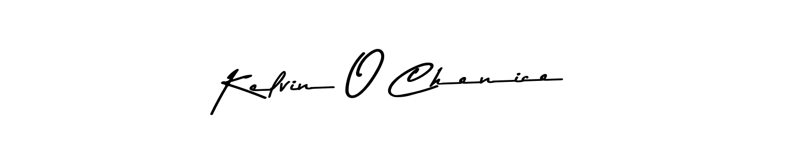 How to make Kelvin O Chenice name signature. Use Asem Kandis PERSONAL USE style for creating short signs online. This is the latest handwritten sign. Kelvin O Chenice signature style 9 images and pictures png