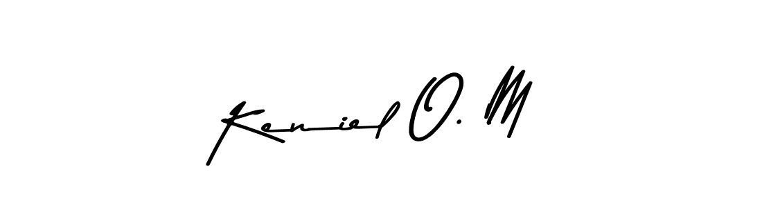 Similarly Asem Kandis PERSONAL USE is the best handwritten signature design. Signature creator online .You can use it as an online autograph creator for name Keniel O. M. Keniel O. M signature style 9 images and pictures png