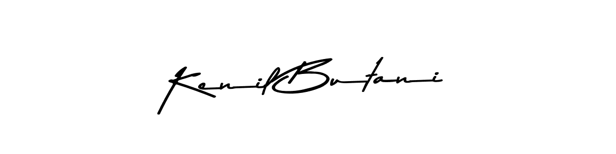 Create a beautiful signature design for name Kenil Butani. With this signature (Asem Kandis PERSONAL USE) fonts, you can make a handwritten signature for free. Kenil Butani signature style 9 images and pictures png