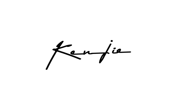 How to make Kenjie name signature. Use Asem Kandis PERSONAL USE style for creating short signs online. This is the latest handwritten sign. Kenjie signature style 9 images and pictures png