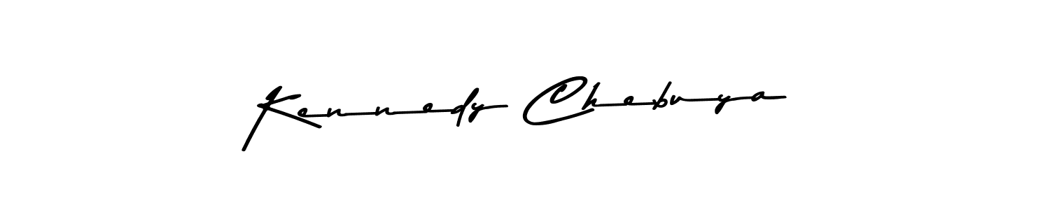 How to make Kennedy Chebuya name signature. Use Asem Kandis PERSONAL USE style for creating short signs online. This is the latest handwritten sign. Kennedy Chebuya signature style 9 images and pictures png