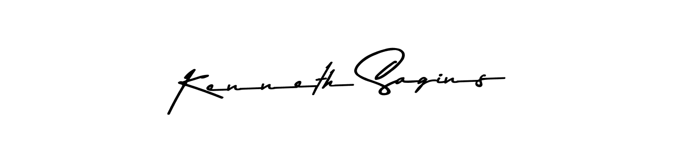 Kenneth Sagins stylish signature style. Best Handwritten Sign (Asem Kandis PERSONAL USE) for my name. Handwritten Signature Collection Ideas for my name Kenneth Sagins. Kenneth Sagins signature style 9 images and pictures png