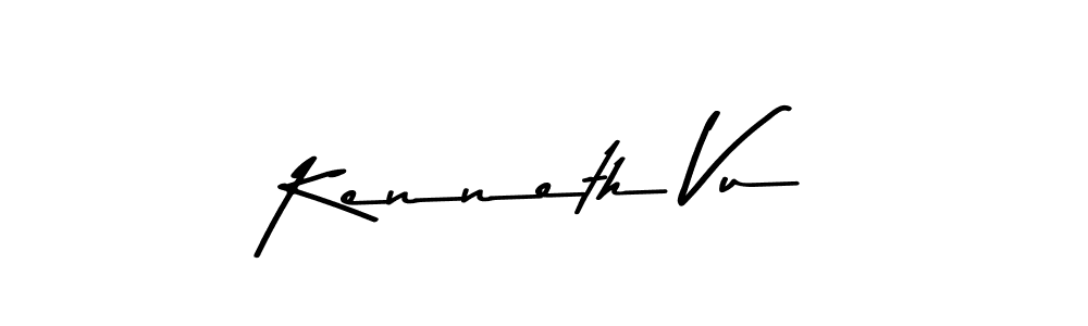 How to make Kenneth Vu name signature. Use Asem Kandis PERSONAL USE style for creating short signs online. This is the latest handwritten sign. Kenneth Vu signature style 9 images and pictures png