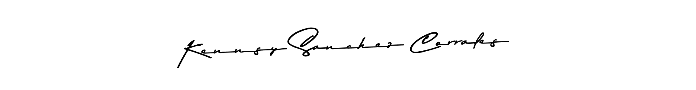 This is the best signature style for the Kennsy Sanchez Corrales name. Also you like these signature font (Asem Kandis PERSONAL USE). Mix name signature. Kennsy Sanchez Corrales signature style 9 images and pictures png