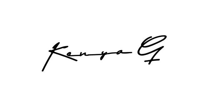 The best way (Asem Kandis PERSONAL USE) to make a short signature is to pick only two or three words in your name. The name Kenya G include a total of six letters. For converting this name. Kenya G signature style 9 images and pictures png