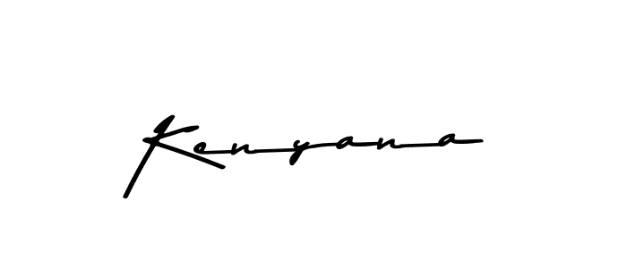 How to make Kenyana name signature. Use Asem Kandis PERSONAL USE style for creating short signs online. This is the latest handwritten sign. Kenyana signature style 9 images and pictures png