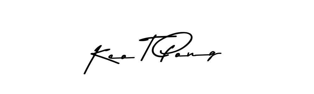 How to make Keo T Pong name signature. Use Asem Kandis PERSONAL USE style for creating short signs online. This is the latest handwritten sign. Keo T Pong signature style 9 images and pictures png
