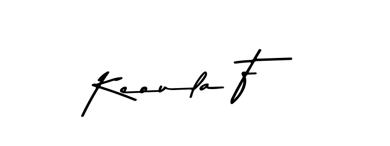 Use a signature maker to create a handwritten signature online. With this signature software, you can design (Asem Kandis PERSONAL USE) your own signature for name Keoula F. Keoula F signature style 9 images and pictures png