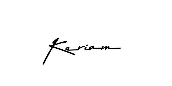 Create a beautiful signature design for name Keriam. With this signature (Asem Kandis PERSONAL USE) fonts, you can make a handwritten signature for free. Keriam signature style 9 images and pictures png