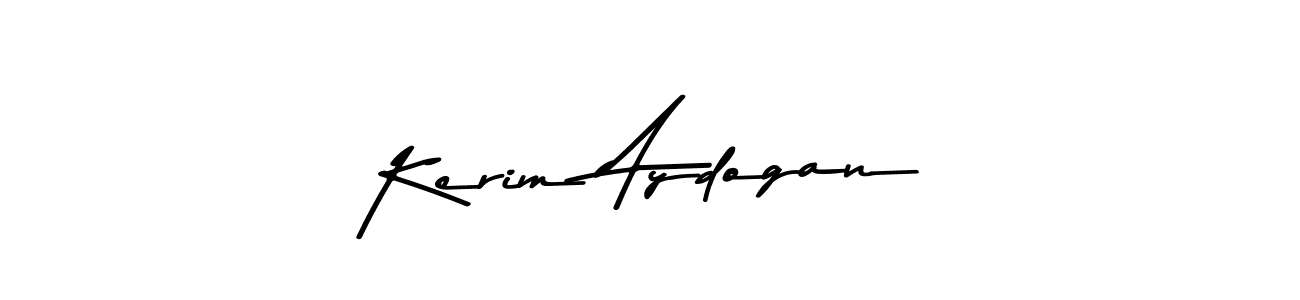 How to make Kerim Aydogan name signature. Use Asem Kandis PERSONAL USE style for creating short signs online. This is the latest handwritten sign. Kerim Aydogan signature style 9 images and pictures png