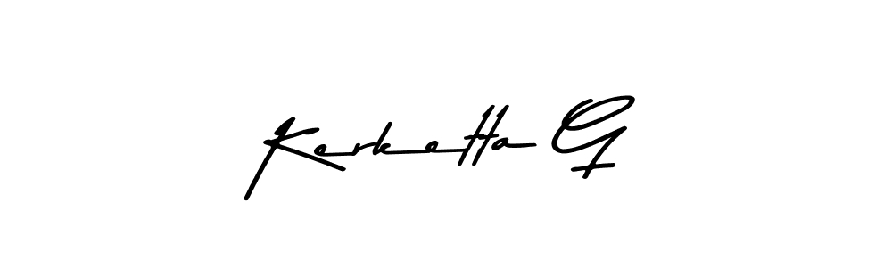 Also You can easily find your signature by using the search form. We will create Kerketta G name handwritten signature images for you free of cost using Asem Kandis PERSONAL USE sign style. Kerketta G signature style 9 images and pictures png