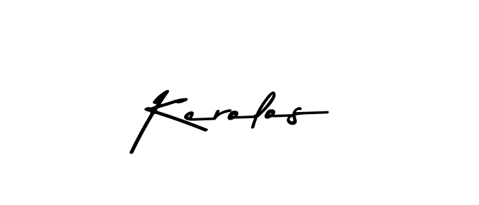 Make a beautiful signature design for name Kerolos. With this signature (Asem Kandis PERSONAL USE) style, you can create a handwritten signature for free. Kerolos signature style 9 images and pictures png