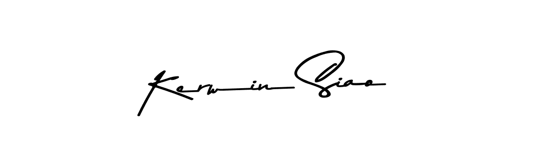 The best way (Asem Kandis PERSONAL USE) to make a short signature is to pick only two or three words in your name. The name Kerwin Siao include a total of six letters. For converting this name. Kerwin Siao signature style 9 images and pictures png