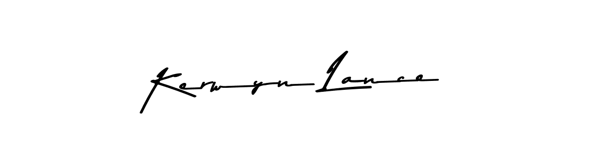 You should practise on your own different ways (Asem Kandis PERSONAL USE) to write your name (Kerwyn Lance) in signature. don't let someone else do it for you. Kerwyn Lance signature style 9 images and pictures png