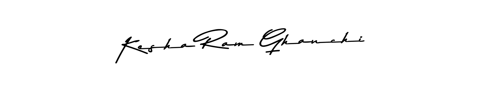 Use a signature maker to create a handwritten signature online. With this signature software, you can design (Asem Kandis PERSONAL USE) your own signature for name Kesha Ram Ghanchi. Kesha Ram Ghanchi signature style 9 images and pictures png