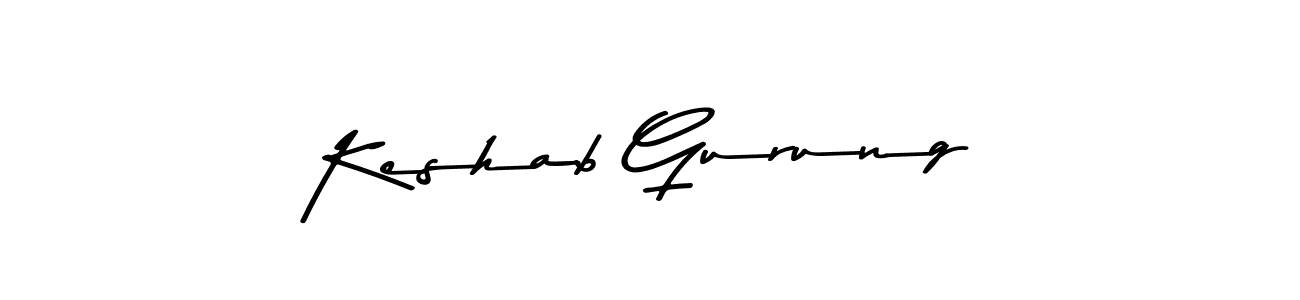 How to make Keshab Gurung signature? Asem Kandis PERSONAL USE is a professional autograph style. Create handwritten signature for Keshab Gurung name. Keshab Gurung signature style 9 images and pictures png