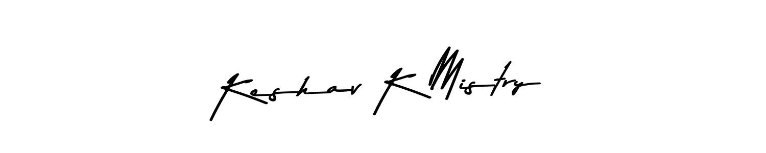 Create a beautiful signature design for name Keshav K Mistry. With this signature (Asem Kandis PERSONAL USE) fonts, you can make a handwritten signature for free. Keshav K Mistry signature style 9 images and pictures png