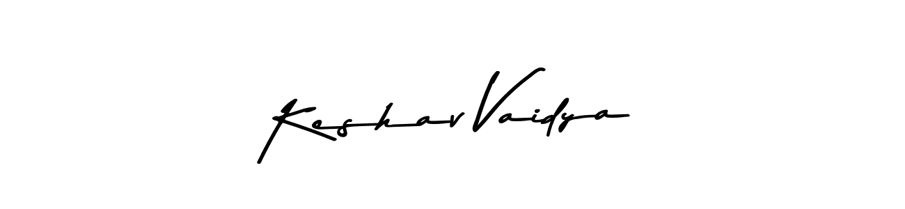 Make a beautiful signature design for name Keshav Vaidya. With this signature (Asem Kandis PERSONAL USE) style, you can create a handwritten signature for free. Keshav Vaidya signature style 9 images and pictures png