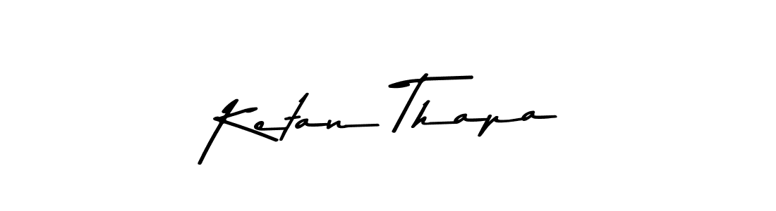 Make a beautiful signature design for name Ketan Thapa. With this signature (Asem Kandis PERSONAL USE) style, you can create a handwritten signature for free. Ketan Thapa signature style 9 images and pictures png