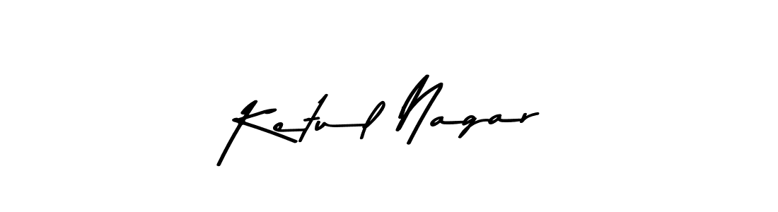 Make a beautiful signature design for name Ketul Nagar. With this signature (Asem Kandis PERSONAL USE) style, you can create a handwritten signature for free. Ketul Nagar signature style 9 images and pictures png