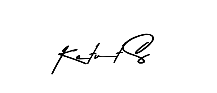 Make a beautiful signature design for name Ketut S. With this signature (Asem Kandis PERSONAL USE) style, you can create a handwritten signature for free. Ketut S signature style 9 images and pictures png