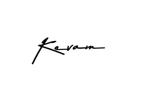 Design your own signature with our free online signature maker. With this signature software, you can create a handwritten (Asem Kandis PERSONAL USE) signature for name Kevam. Kevam signature style 9 images and pictures png