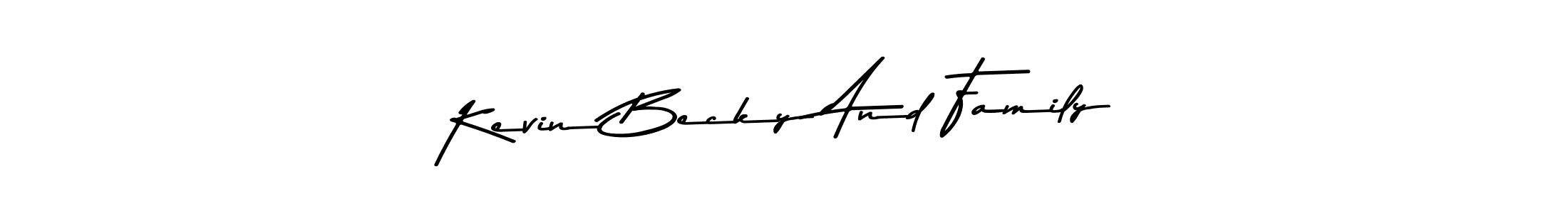 The best way (Asem Kandis PERSONAL USE) to make a short signature is to pick only two or three words in your name. The name Kevin Becky And Family include a total of six letters. For converting this name. Kevin Becky And Family signature style 9 images and pictures png