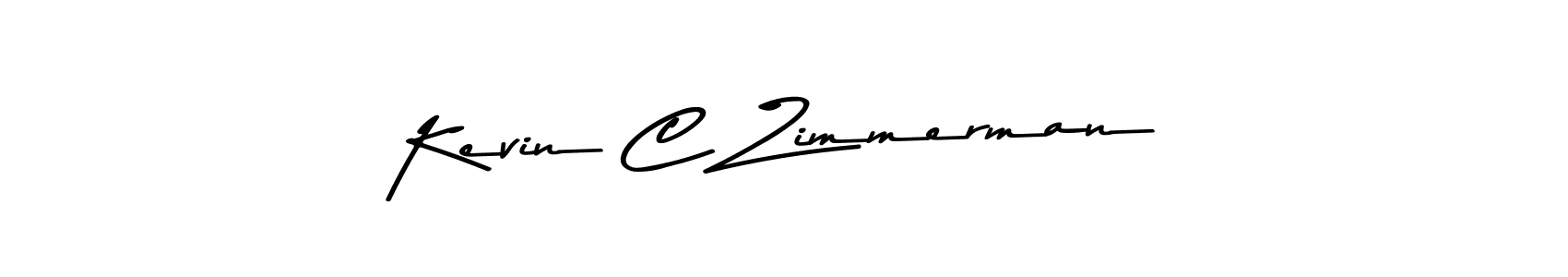 How to make Kevin C Zimmerman name signature. Use Asem Kandis PERSONAL USE style for creating short signs online. This is the latest handwritten sign. Kevin C Zimmerman signature style 9 images and pictures png