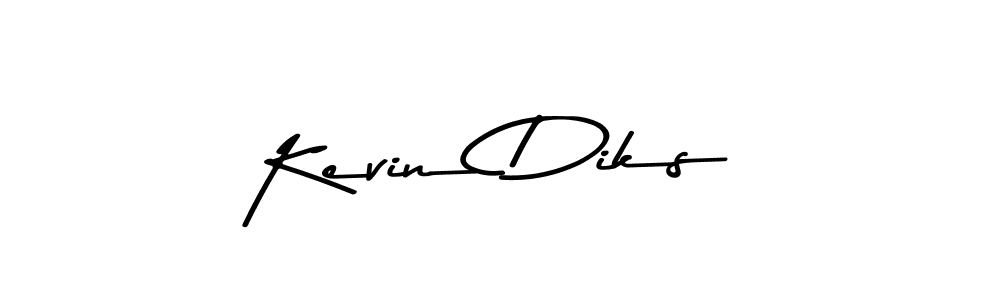 How to make Kevin Diks name signature. Use Asem Kandis PERSONAL USE style for creating short signs online. This is the latest handwritten sign. Kevin Diks signature style 9 images and pictures png