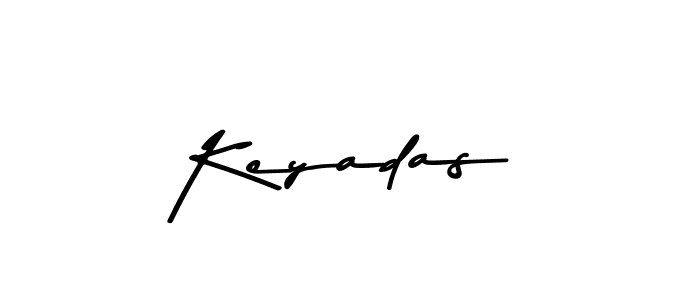 How to make Keyadas name signature. Use Asem Kandis PERSONAL USE style for creating short signs online. This is the latest handwritten sign. Keyadas signature style 9 images and pictures png