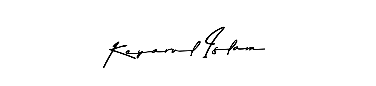 Make a beautiful signature design for name Keyarul Islam. With this signature (Asem Kandis PERSONAL USE) style, you can create a handwritten signature for free. Keyarul Islam signature style 9 images and pictures png