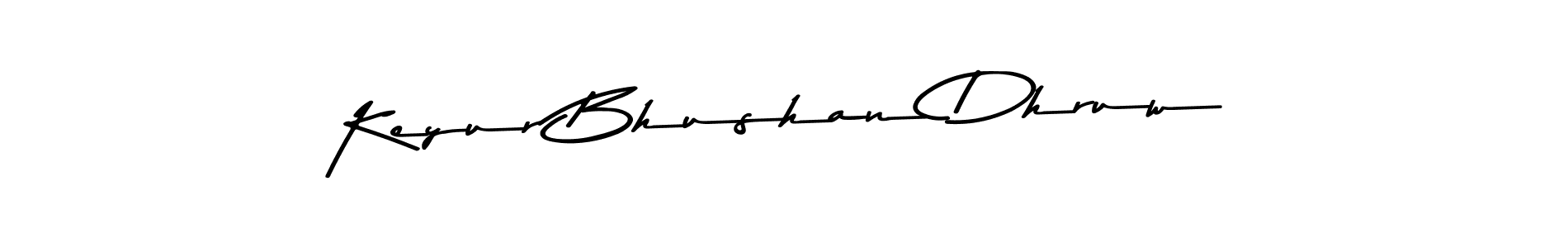 The best way (Asem Kandis PERSONAL USE) to make a short signature is to pick only two or three words in your name. The name Keyur Bhushan Dhruw include a total of six letters. For converting this name. Keyur Bhushan Dhruw signature style 9 images and pictures png