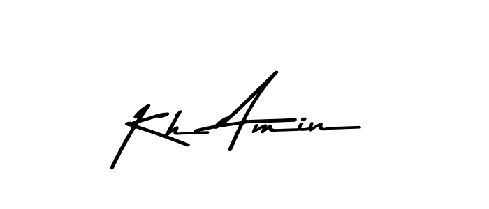 The best way (Asem Kandis PERSONAL USE) to make a short signature is to pick only two or three words in your name. The name Kh Amin include a total of six letters. For converting this name. Kh Amin signature style 9 images and pictures png