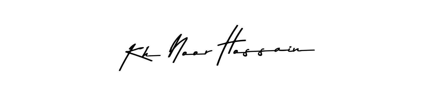 This is the best signature style for the Kh Noor Hossain name. Also you like these signature font (Asem Kandis PERSONAL USE). Mix name signature. Kh Noor Hossain signature style 9 images and pictures png