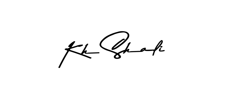 How to make Kh Shali name signature. Use Asem Kandis PERSONAL USE style for creating short signs online. This is the latest handwritten sign. Kh Shali signature style 9 images and pictures png