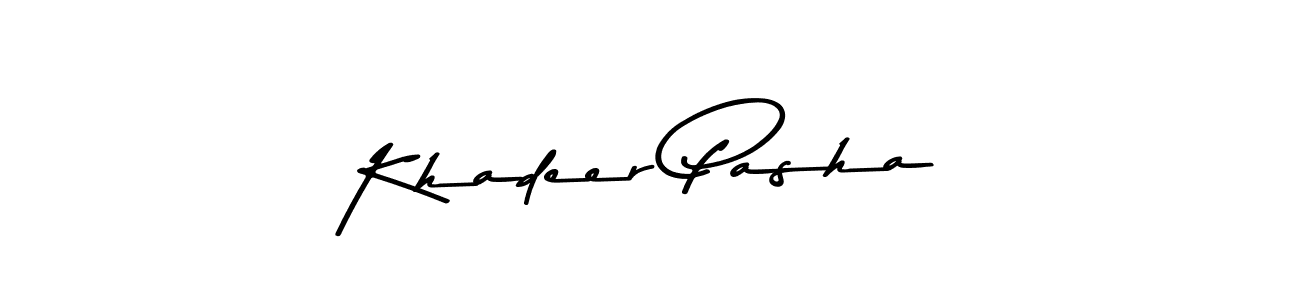 Create a beautiful signature design for name Khadeer Pasha. With this signature (Asem Kandis PERSONAL USE) fonts, you can make a handwritten signature for free. Khadeer Pasha signature style 9 images and pictures png