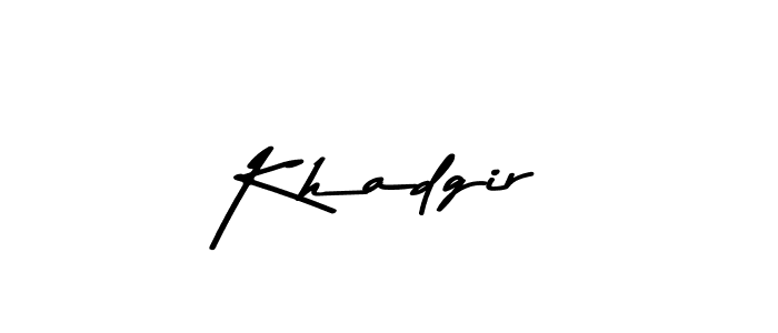 Use a signature maker to create a handwritten signature online. With this signature software, you can design (Asem Kandis PERSONAL USE) your own signature for name Khadgir. Khadgir signature style 9 images and pictures png