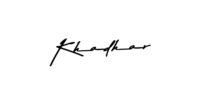 Khadhar stylish signature style. Best Handwritten Sign (Asem Kandis PERSONAL USE) for my name. Handwritten Signature Collection Ideas for my name Khadhar. Khadhar signature style 9 images and pictures png