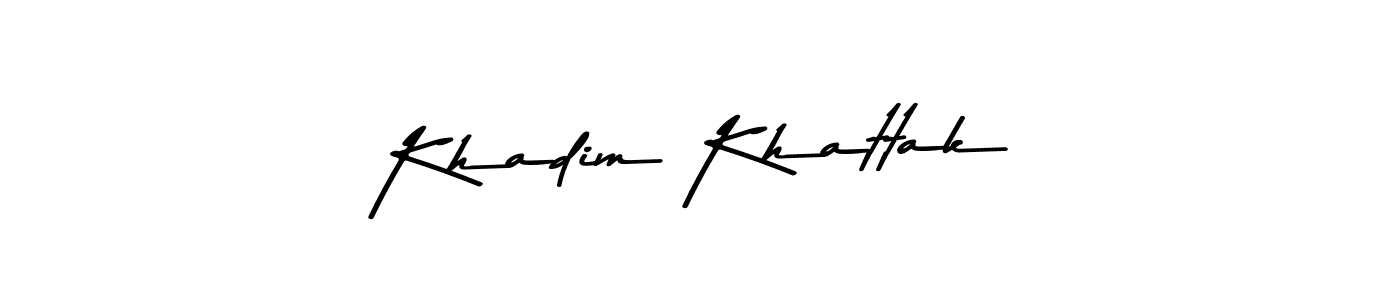 Also You can easily find your signature by using the search form. We will create Khadim Khattak name handwritten signature images for you free of cost using Asem Kandis PERSONAL USE sign style. Khadim Khattak signature style 9 images and pictures png