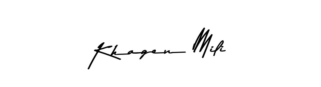 Make a beautiful signature design for name Khagen Mili. Use this online signature maker to create a handwritten signature for free. Khagen Mili signature style 9 images and pictures png