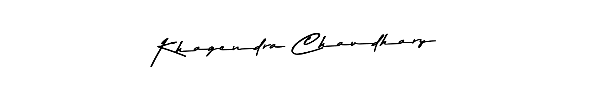 The best way (Asem Kandis PERSONAL USE) to make a short signature is to pick only two or three words in your name. The name Khagendra Chaudhary include a total of six letters. For converting this name. Khagendra Chaudhary signature style 9 images and pictures png