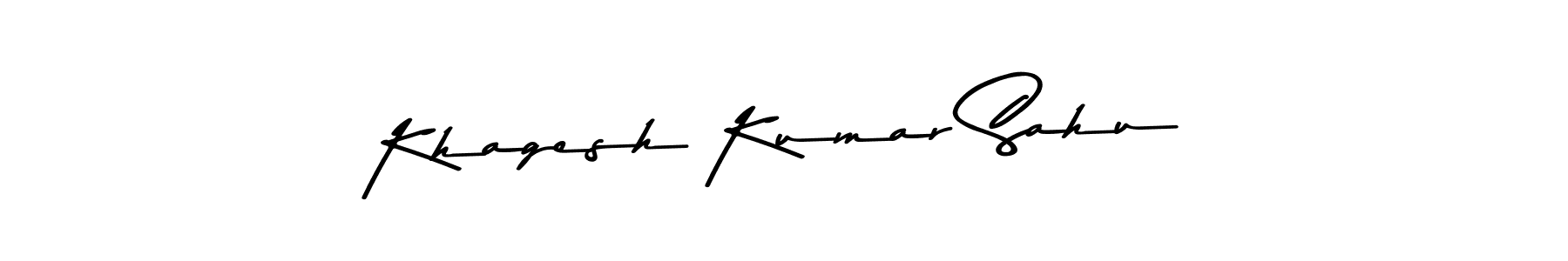 Design your own signature with our free online signature maker. With this signature software, you can create a handwritten (Asem Kandis PERSONAL USE) signature for name Khagesh Kumar Sahu. Khagesh Kumar Sahu signature style 9 images and pictures png