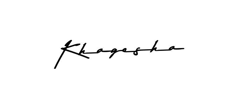 The best way (Asem Kandis PERSONAL USE) to make a short signature is to pick only two or three words in your name. The name Khagesha include a total of six letters. For converting this name. Khagesha signature style 9 images and pictures png