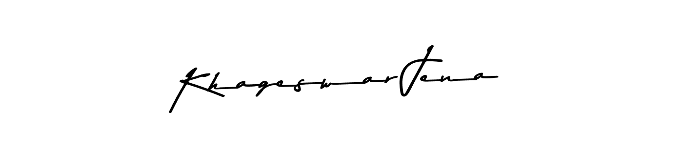 Design your own signature with our free online signature maker. With this signature software, you can create a handwritten (Asem Kandis PERSONAL USE) signature for name Khageswar Jena. Khageswar Jena signature style 9 images and pictures png